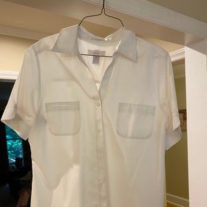 Crisp white shirt chico blouse